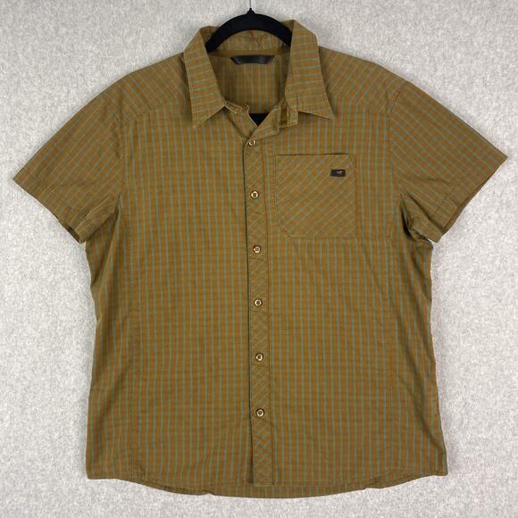 Arcteryx Mens S Check Button Up Short Sleeve Shirt - Picture 1 of 6